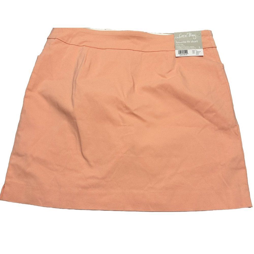 NWT Coral Bay Ladies L Tennis Golf pickleball ￼skort Stretch pull on Apricot